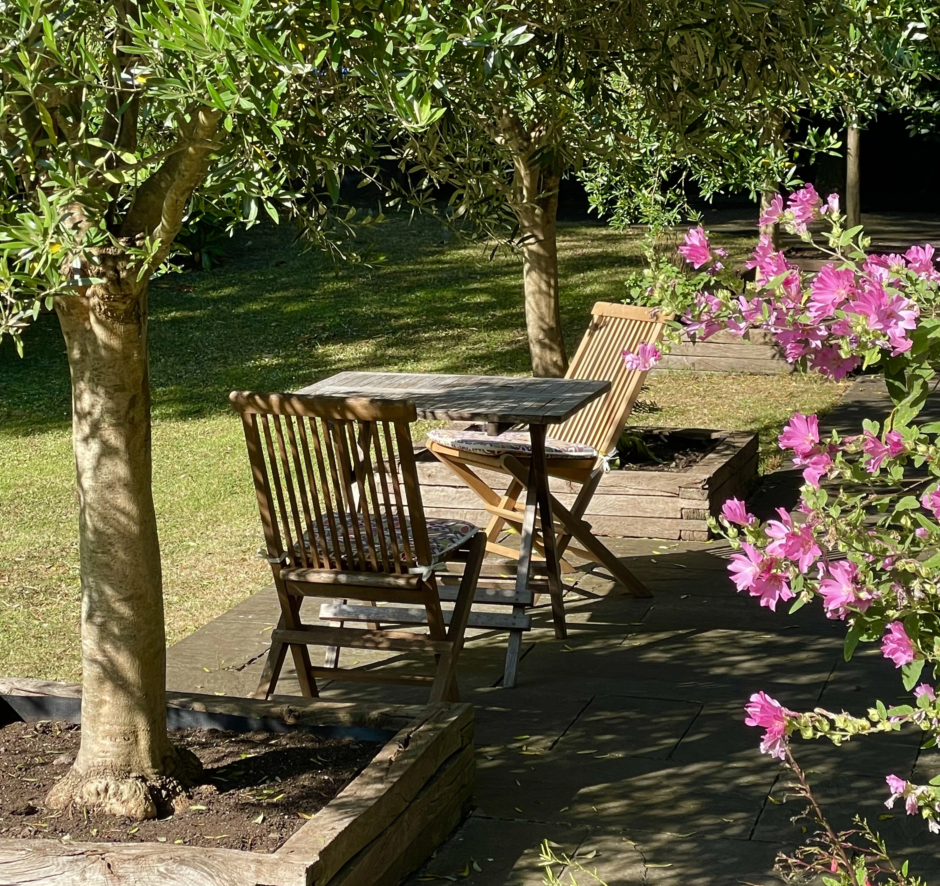 The Wash House — private garden seating area