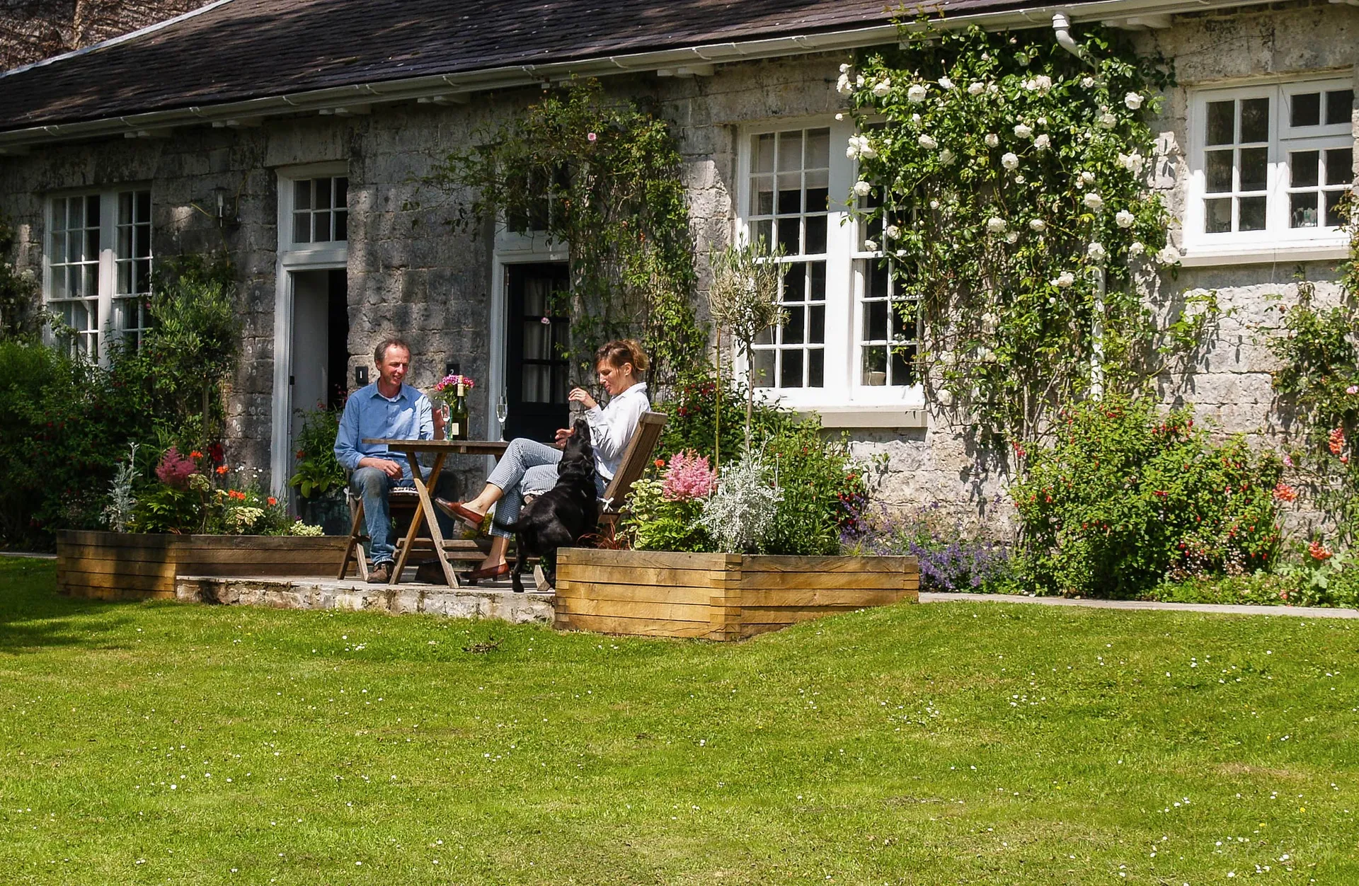 The Wash House — private garden seating area
