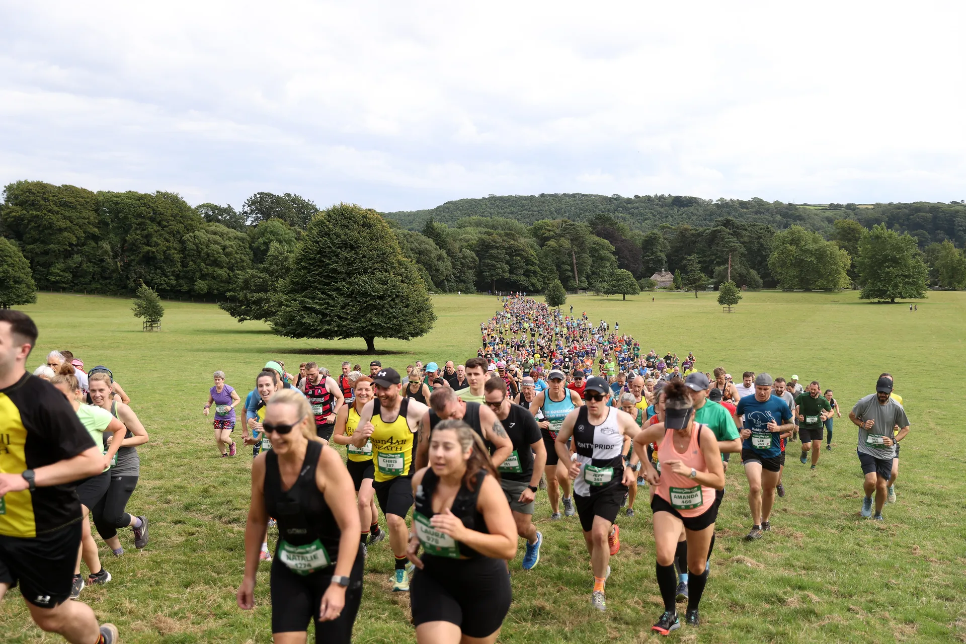 Runners and spectators at Rabbit Run Wales