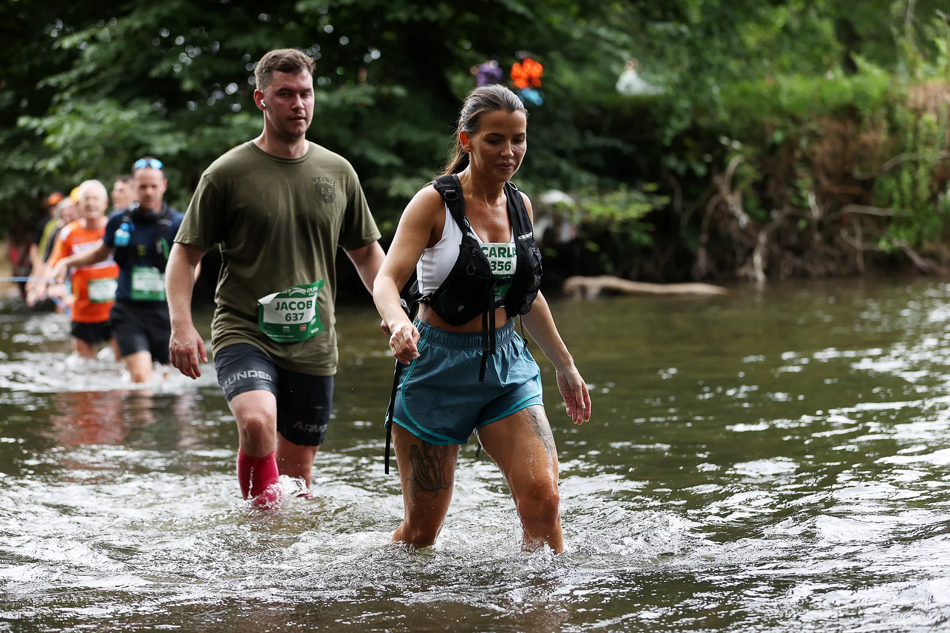 Runners at the festive Pudding Run event